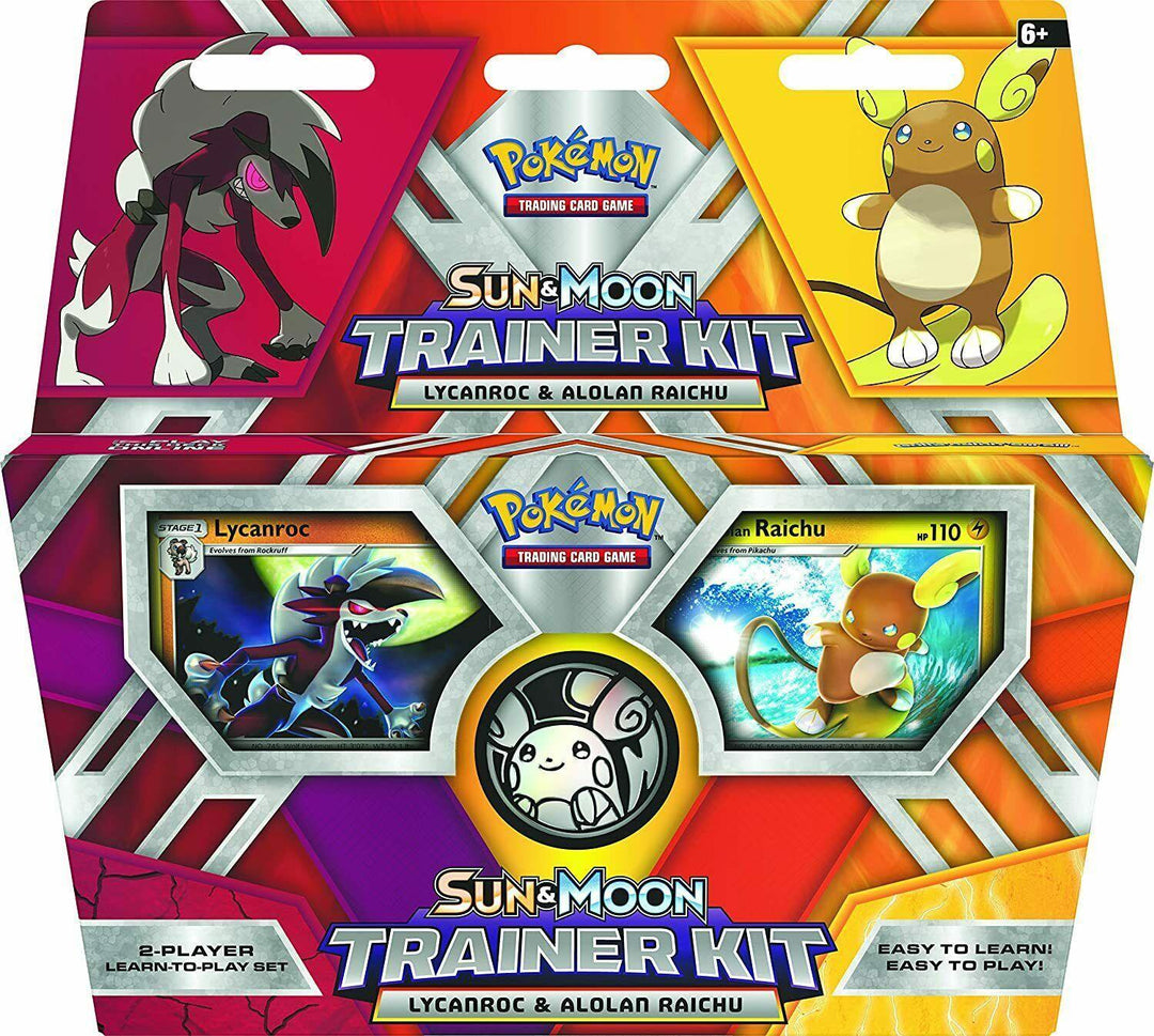 Pokemon Starter Set Sun & Moon Trainer Kit Lycanroc and Alolan Raichu - Pokemon TCG - GD Games 